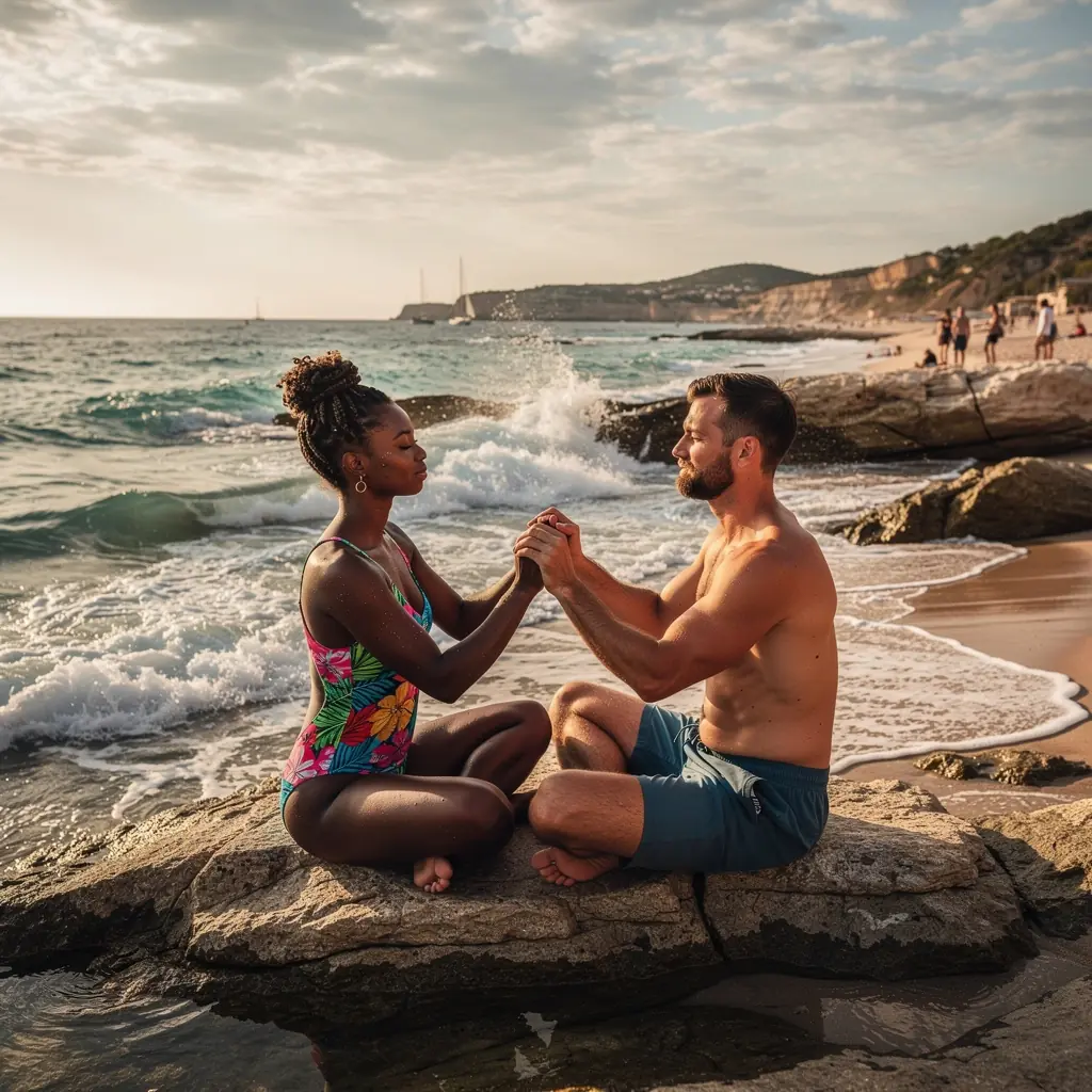 Clases de yoga en pareja con enfoque en la comunicación y el apoyo físico.